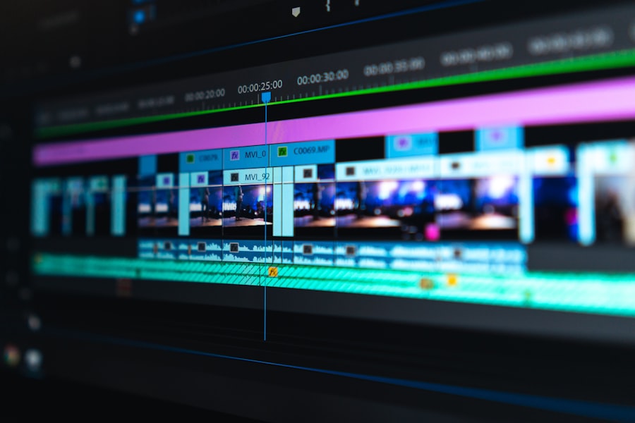 Video creator filming content with professional camera setup